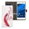 Kožený obal Sony Xperia M4 Aqua - Wallet Feather