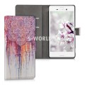 Kožený obal Sony Xperia M4 Aqua - Wallet Design 3