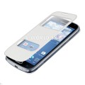 Kožený obal Samsung Galaxy K Zoom - Easy View - biela