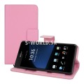 Kožený obal Sony Xperia Z1 Compact - Wallet - ružová