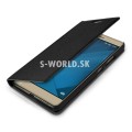 Kožený obal Huawei Honor 7 - Flip Cover - čierna