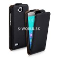 Kožený obal Huawei Honor Holly - Flip Slim - čierna