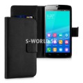Kožený obal Huawei Honor Holly - Wallet - čierna