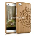Drevený kryt Huawei P8 Lite - Bambus Compass