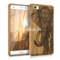Drevený kryt Huawei P8 Lite - Bambus Elephant