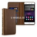 Kožený obal Huawei P8 Lite - Book Bible - hnedá