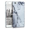 Zadný kryt Huawei P8 Lite - Mramor - svetlo-šedá
