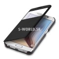 Kožený obal Samsung Galaxy S6 Edge - Easy View - čierna
