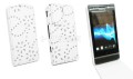 Kožený obal Sony Xperia U (ST25i) - Diamond Flip - biela