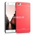 Zadný kryt Huawei P8 Lite - Aluminium Brush - červená