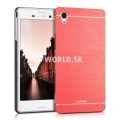 Zadný kryt Sony Xperia M4 Aqua - Aluminium Brush - červená