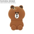 Silikónový obal pre Huawei P8 Lite - BEAR hnedá