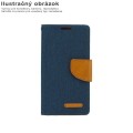 Knižkové puzdro Canvas book pre LG Leon (H320 / H340N) - námornícka-modrá