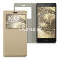 Kožený obal Huawei P9 Lite - Easy View TPU - zlatá