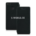 Kožený obal Huawei P9 Lite - Flip Cover - čierna