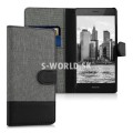 Kožený obal Huawei P9 Lite - Wallet Canvas - šedá