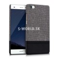 Zadný kryt Huawei P8 Lite - Hard Canvas - šedo-čierna
