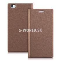 Kožený obal Huawei P8 Lite - Flip Cover - medená