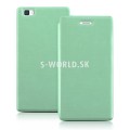 Kožený obal Huawei P8 Lite - Flip Cover - mentolová