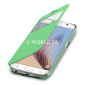 Kožený obal Samsung Galaxy S6 (G920) - Easy View - zelená