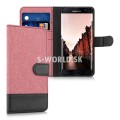 Kožený obal Samsung Galaxy S7 Edge - Wallet Canvas - staroružová