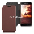 Kožený obal Samsung Galaxy A3 (2016) - Flip Cover - medená