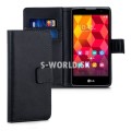 Kožený obal LG Spirit (H420/H440N) - Wallet - čierna