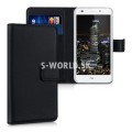 Kožený obal Huawei Honor 7 Lite - Wallet - čierna