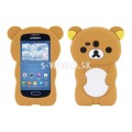 Silikónový obal Samsung Galaxy S III Mini - Bear hnedá