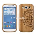 Drevený kryt Samsung Galaxy S3 - Bambus Compass