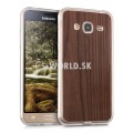 Silikónový obal Samsung Galaxy J3 (2016) - IMD - Wood tmavo-hnedá