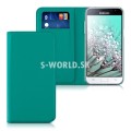 Kožený obal Samsung Galaxy J3 (2016) - Wallet Slim - petrol