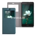 Kožený obal Huawei P9 Lite - Easy View TPU - tyrkysová