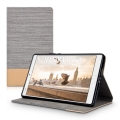 Kožený obal Huawei MediaPad M3 8.4 - Flip Duo - šedo-zlatá