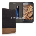 Kožený obal Samsung Galaxy Xcover 3 - Flip Duo - antracitová