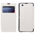 Kožený obal Sony Xperia Z1 Compact - Easy View - biela