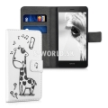 Kožený obal Huawei P9 Lite - Wallet Giraffe