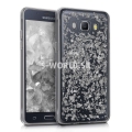 Silikónový obal Samsung Galaxy J5 (2016) - Flakes - strieborná