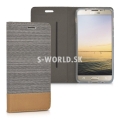 Kožený obal Samsung Galaxy J5 (2016) - Flip Duo - šedo-zlatá