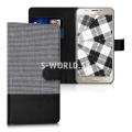 Kožený obal Samsung Galaxy J5 (2016) - Wallet Canvas - čierna