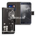 Kožený obal Samsung Galaxy J5 (2016) - Wallet Love Couple čierna
