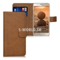 Kožený obal Samsung Galaxy J5 (2016) - Wallet - koňak