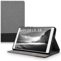 Kožený obal Huawei MediaPad M3 8.4 - Flip Duo - šedo-čierna