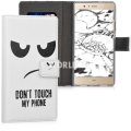 Kožený obal Huawei P9 Lite - Wallet Don´t Touch - biela