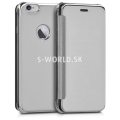 Puzdro pre Apple iPhone 6 / 6S - Flip Case Mirror - strieborná