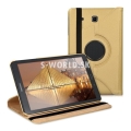 Kožený obal Samsung Galaxy Tab E 9.6 - Rotate - zlatá