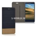 Kožený obal Sony Xperia X Compact - Flip Duo - modro-zlatá