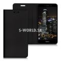 Kožený obal Huawei Honor 6X - Flip Cover - čierna
