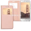 Kožený obal Huawei P9 Lite (2017) - Easy View TPU - zlato-ružová