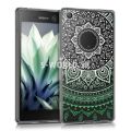 Silikónový obal Sony Xperia M5 - Indy Sun - bielo-mentolová